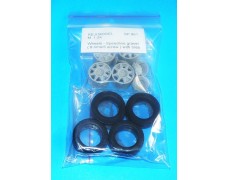 Wheels + tires ( gravel ) 4 pcs - Speedline 8 rims / 5 screw